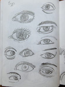 Eyes in pencil